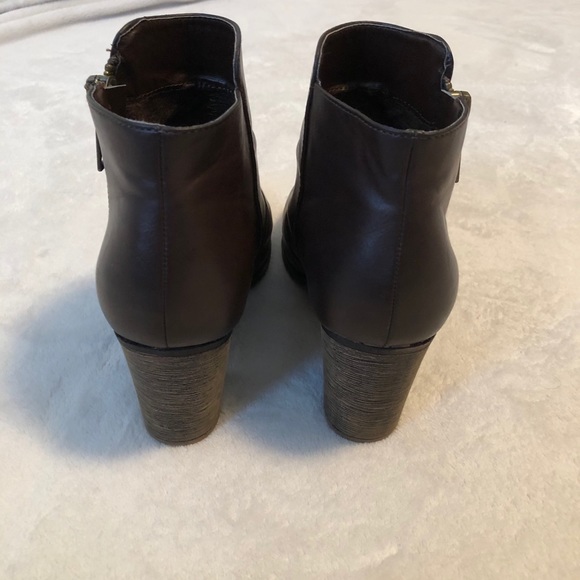 BAMBOO brown heeled ankle booties - Picture 6 of 9